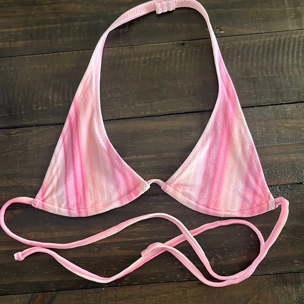 Frankie's Harlow Striped Velvet Bikini Top